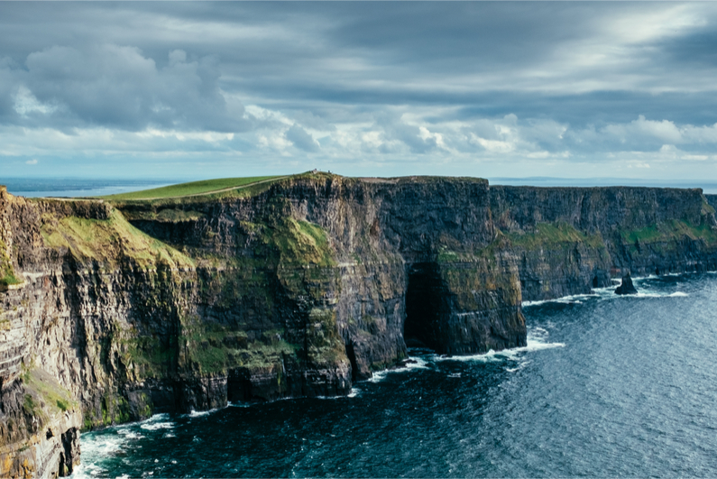 The famous Cliffs of Moher on the coast of Ireland
