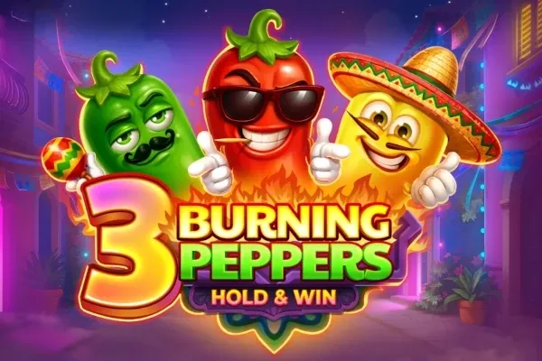 3 Burning Peppers free slot background