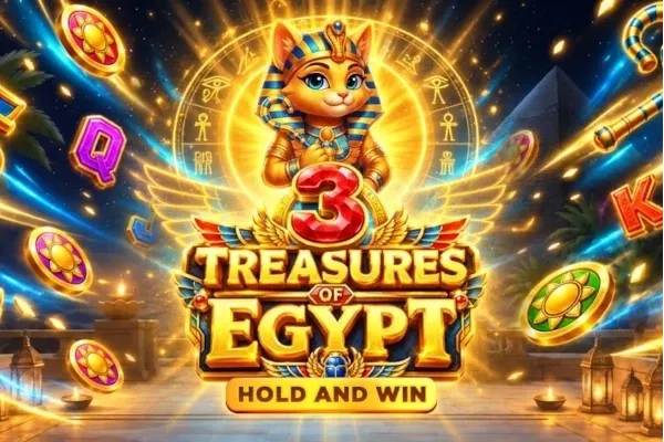 3 Treasures of Egypt: Hold and Win free slot background