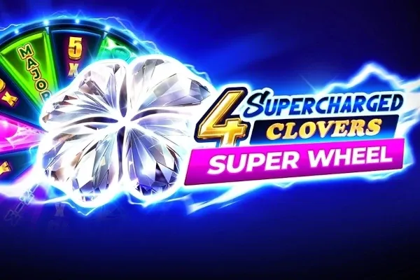 4 Supercharged Clovers: Super Wheel free slot background