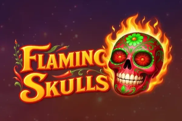 Flaming Skulls free slot background