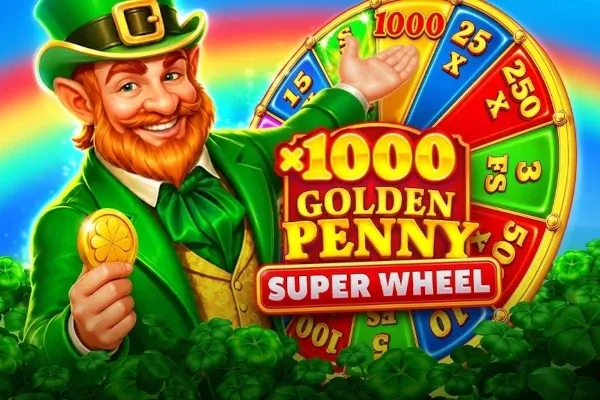 Golden Penny x1000: Super Wheel free slot background