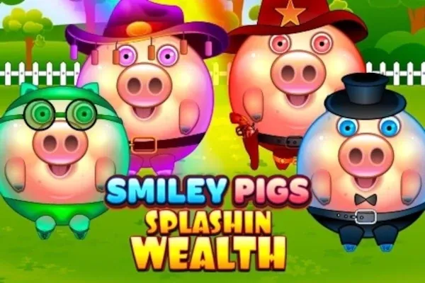 Smiley Pigs Splashin Wealth free slot background