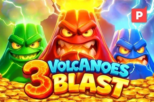 Three Volcanoes Blast free slot background