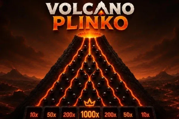 Volcano Plinko free slot background