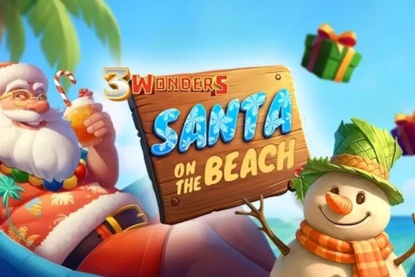 3 Wonders Santa on the Beach free slot background
