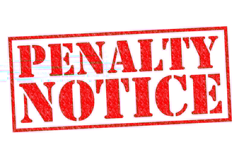 Penalty notice stamp