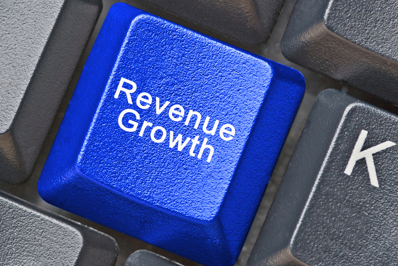 Revenue Growth on keyboard