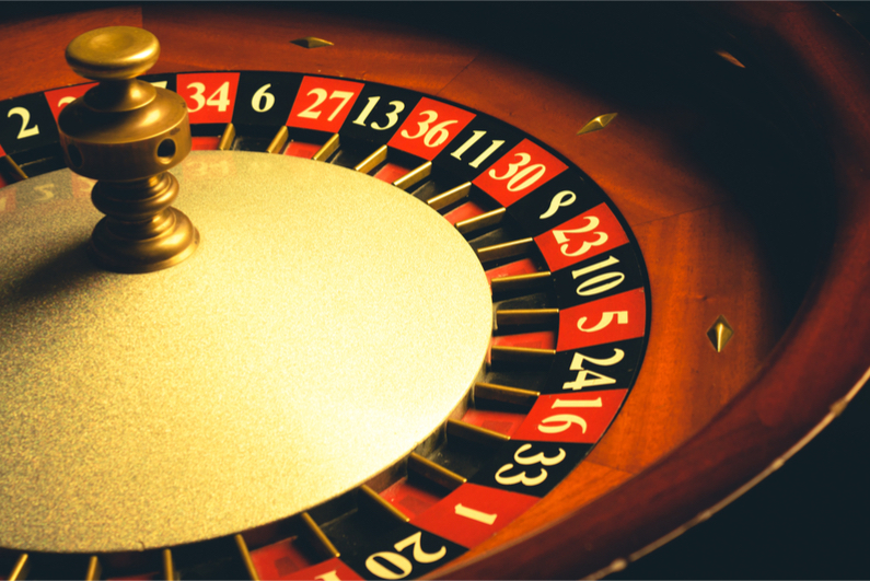 A roulette wheel