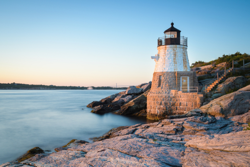 Sunset at Castle Hill Lighthouse on Newport, Rhode Island