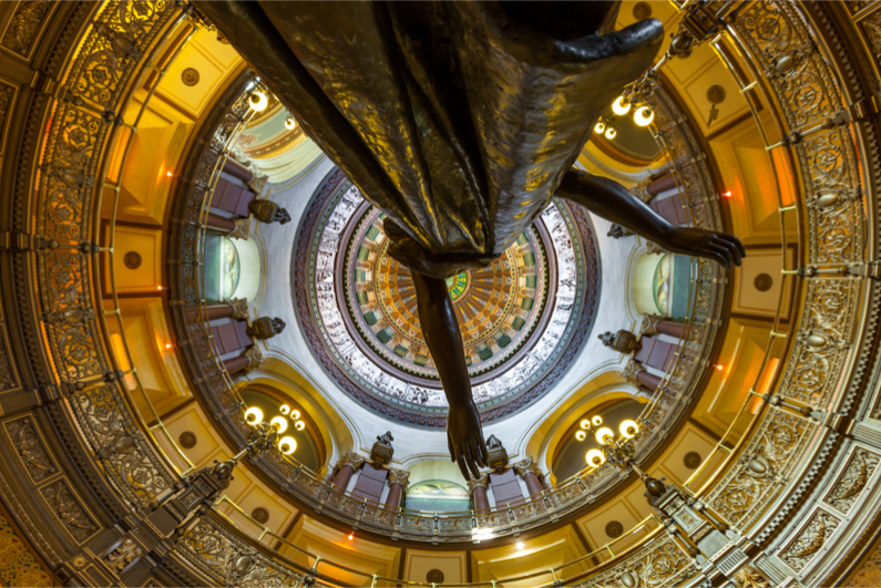The interior of the Illinois Capitol