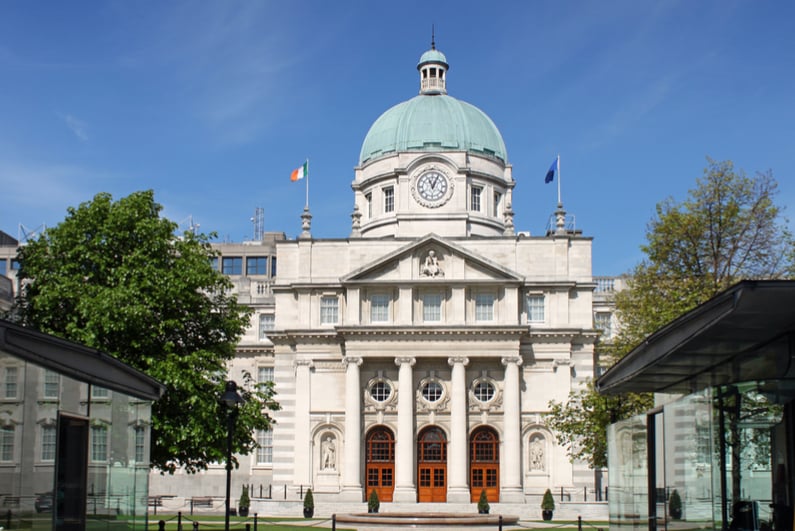 The Dáil building in Dublin