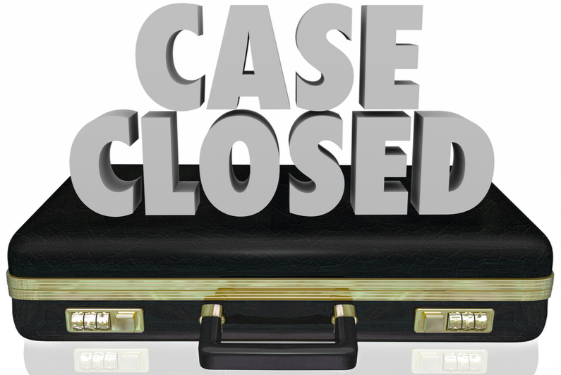 Cased closed with Las Vegas Sands