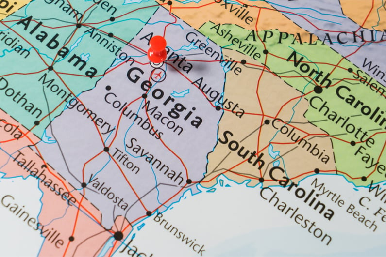 Georgia on map