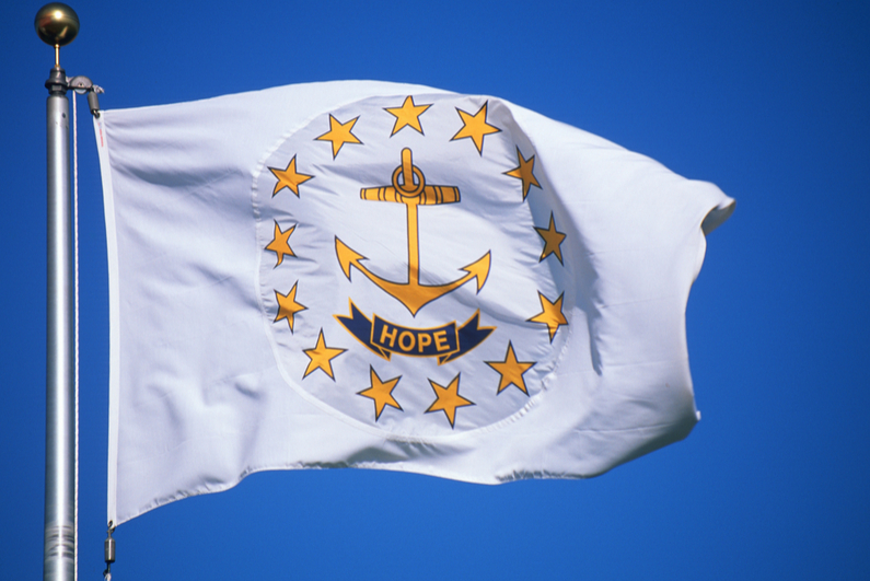 The Rhode Island state flag