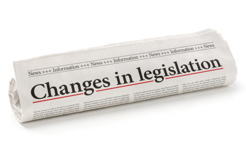 Changes in legislation