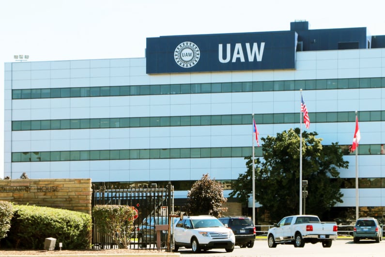 The UAW headquarters in Detroit