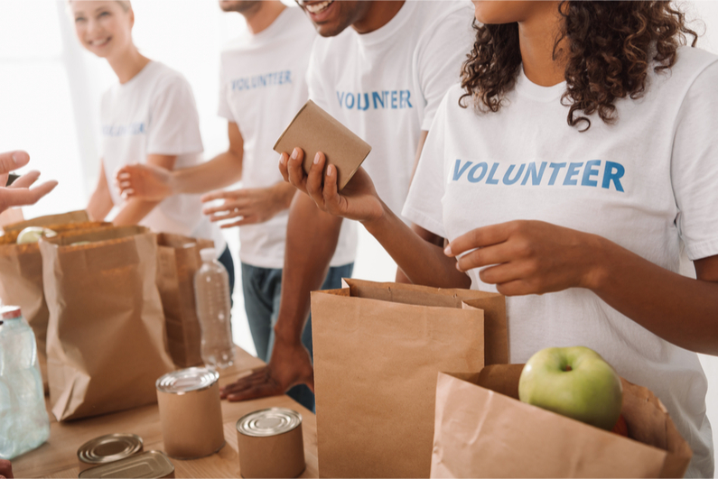 Charity volunteers