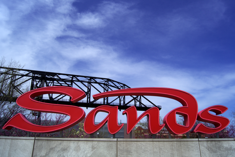 Sands Casino sign in Bethlehem, Pennsylvania