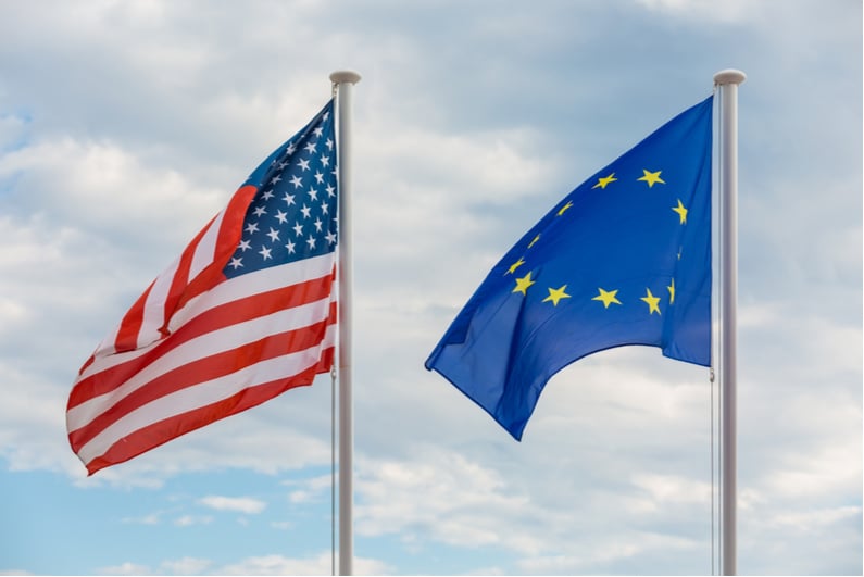 US and EU flags side by side