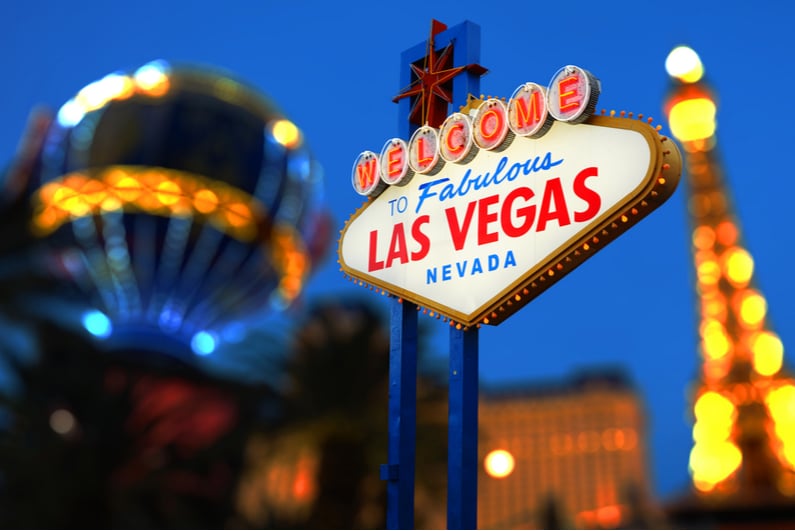 "Welcome to Fabulous Las Vegas Nevada" neon sign