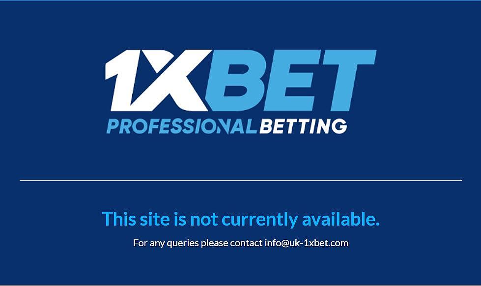 1xBet-homepage-announcing-current-website-closure