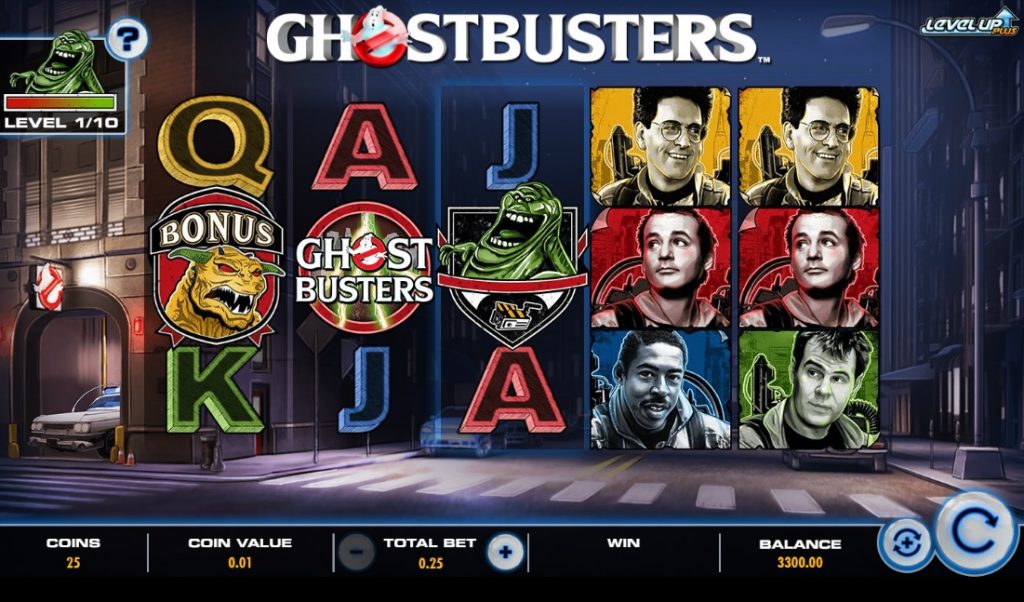 Ghostbusters Plus online slot reels