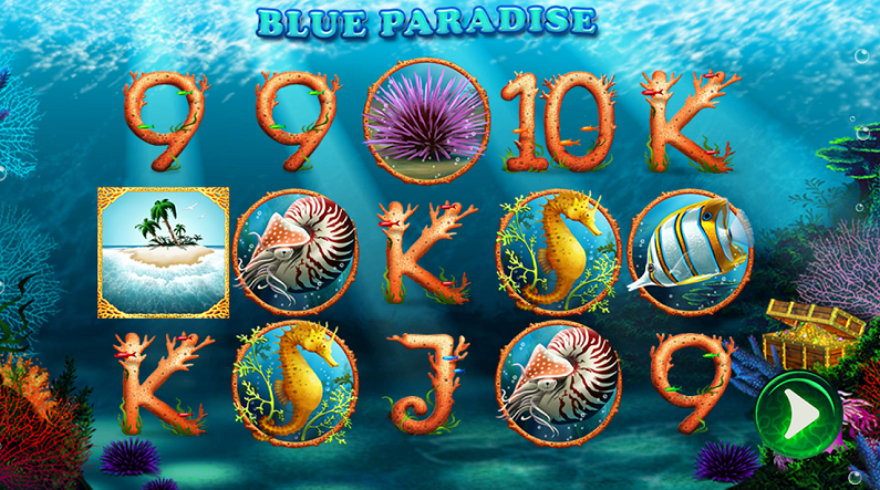 Blue Paradise slot screenshot.