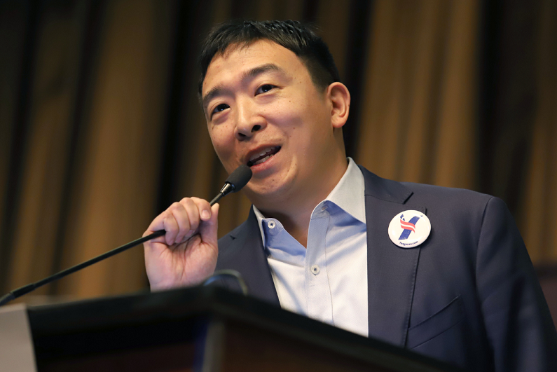 Democratic presidential candidate Andrew Yang