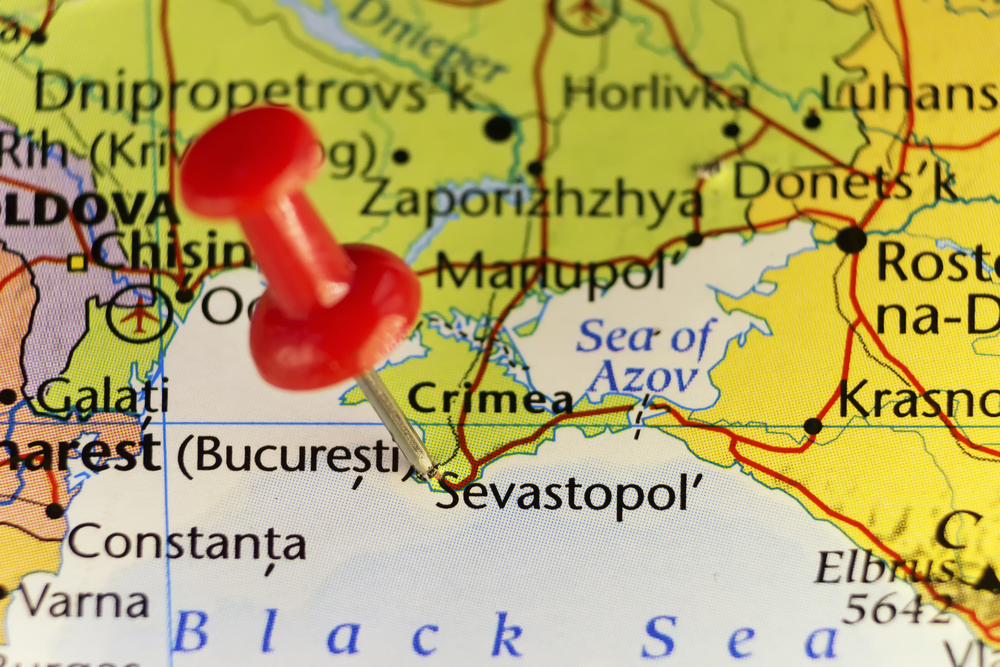 pin showing location of Crimea