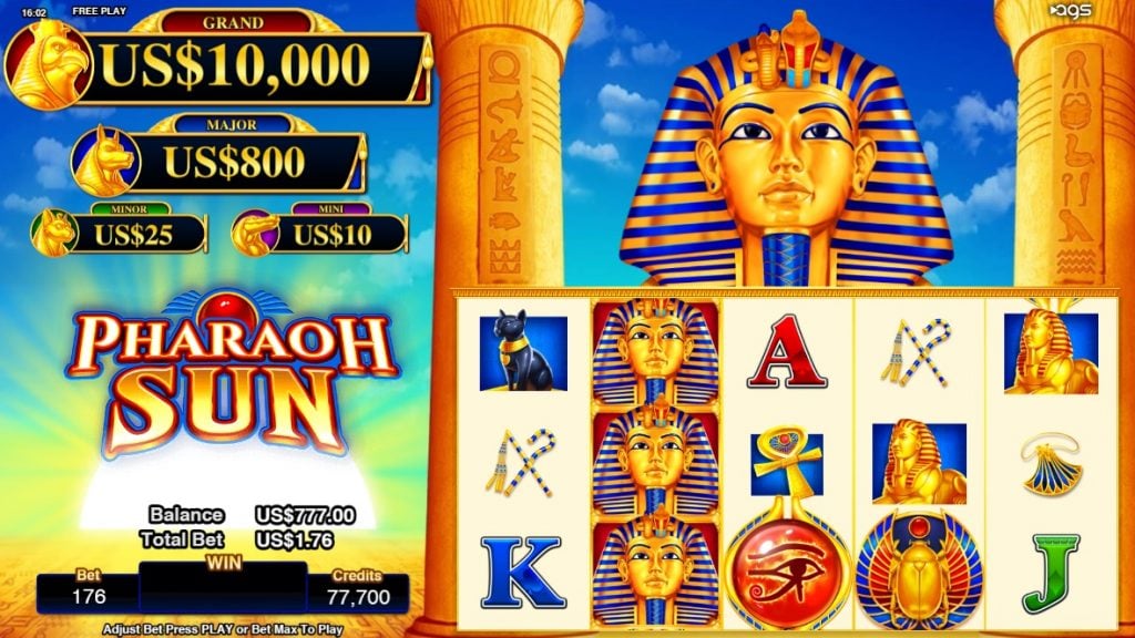 Pharaoh Sun slot reels by AGS