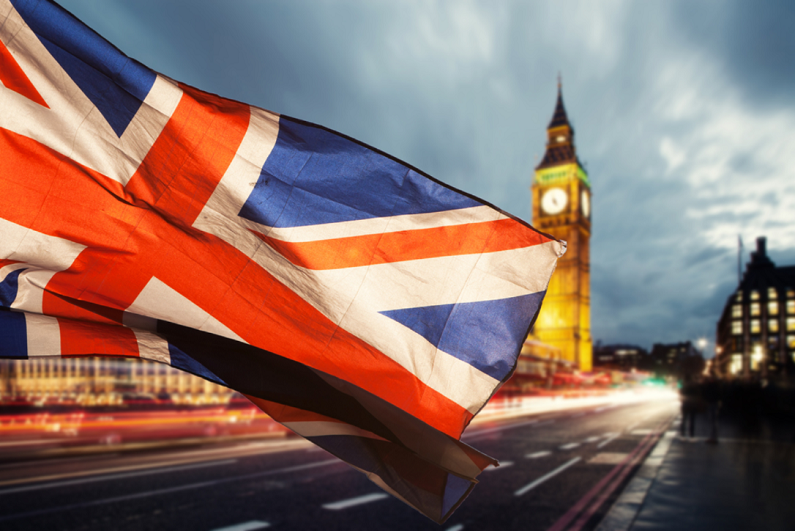 Union Jack flag flying against iconic Big Ben