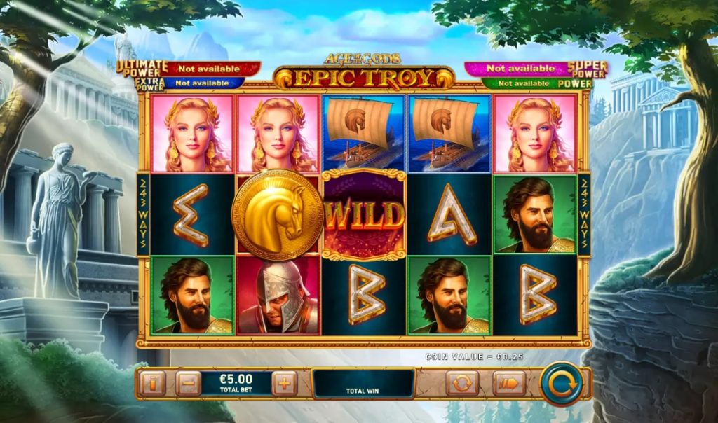 Age of the Gods Epic Troy slot by Playtech