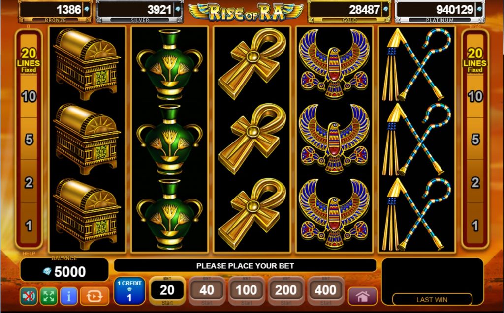 Rise of Ra Egypt Quest slot by EGT