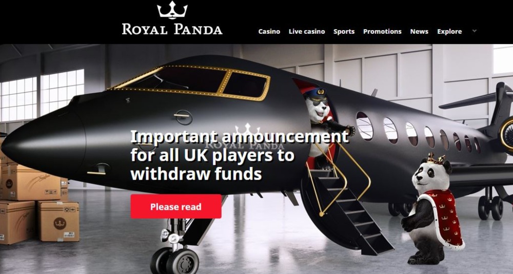 Royal Panda website announcement of UK market exit