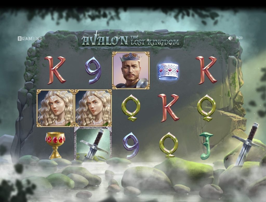 BGaming's Avalon: The Lost Kingdom slot reels 