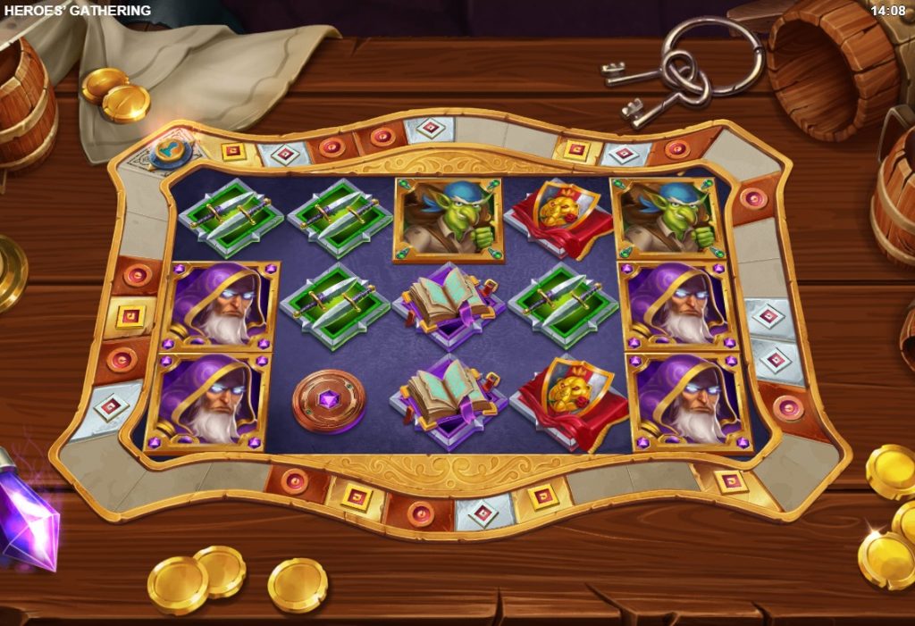 Heroes' Gathering slot reels