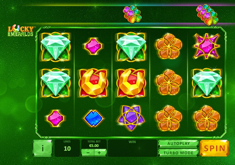 Playtech's Lucky Emeralds slot reels