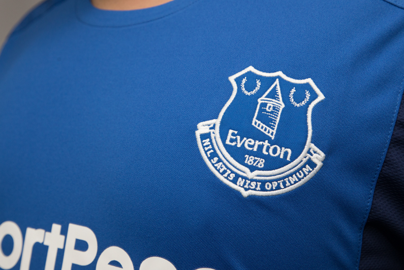 Everton shirt on a player