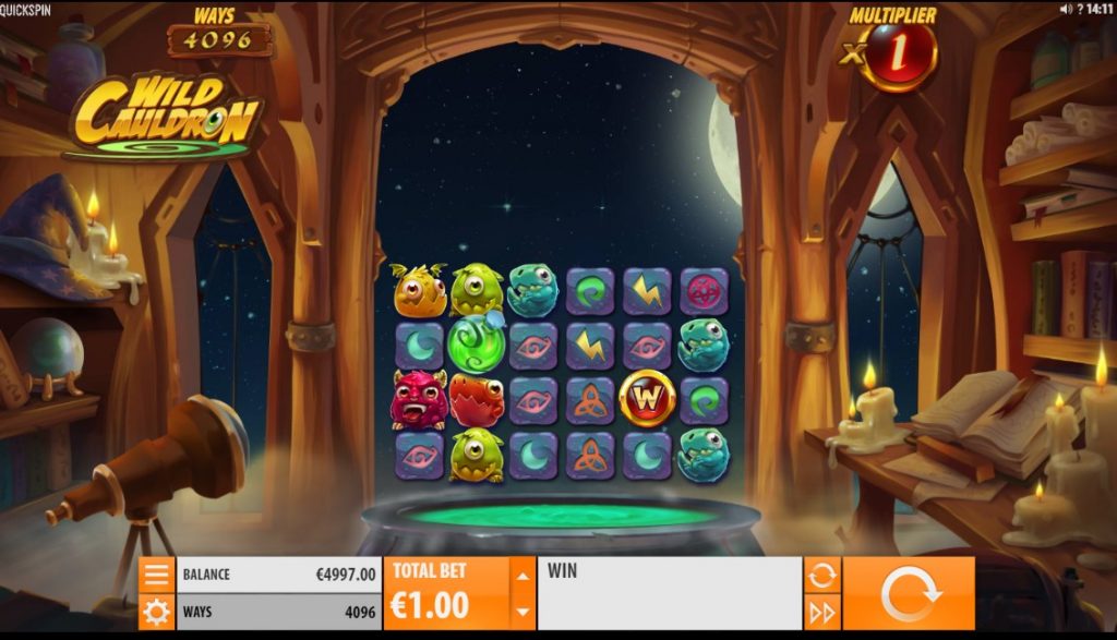 Wild Cauldron slot reels