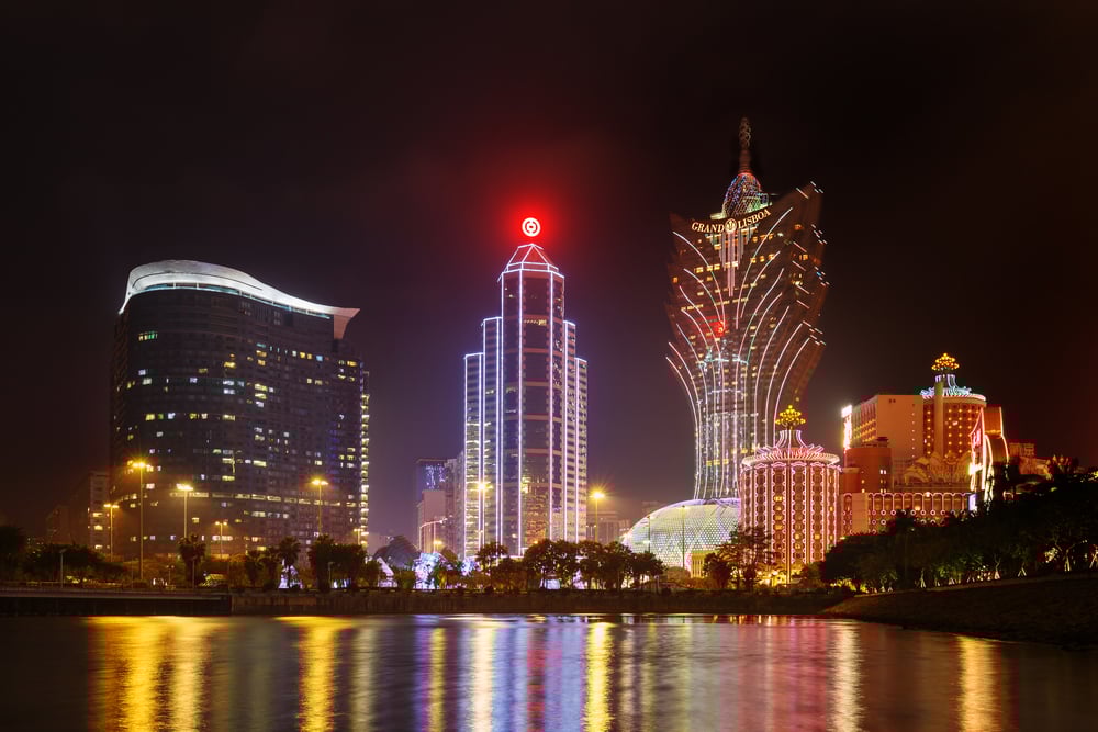 Macau nighttime cityscape