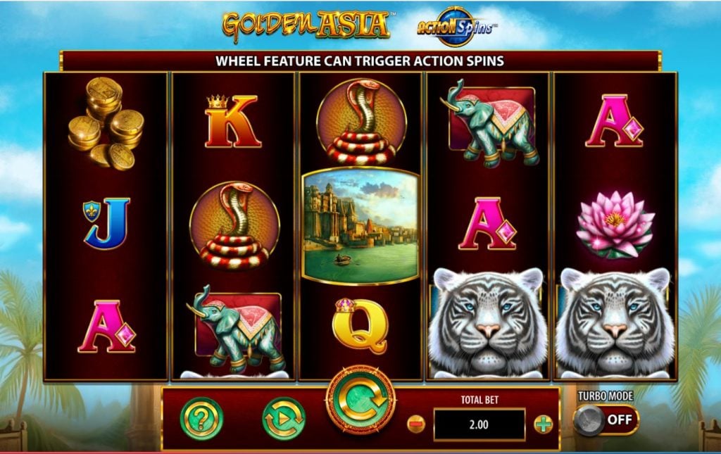 Golden Asia slot reels by Shuffle Master