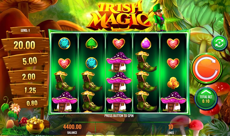 Irish Magic slot reels by IGT