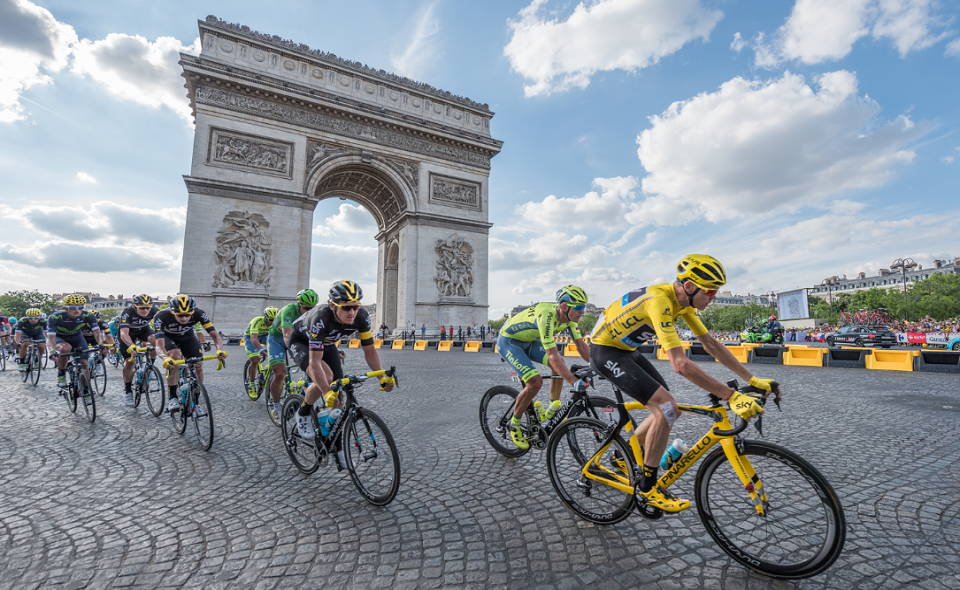 Tour de France 2016 on the Champs Elysees Avenue