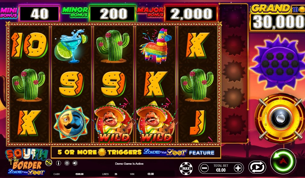 South of the Border slot reels by Ainsworth