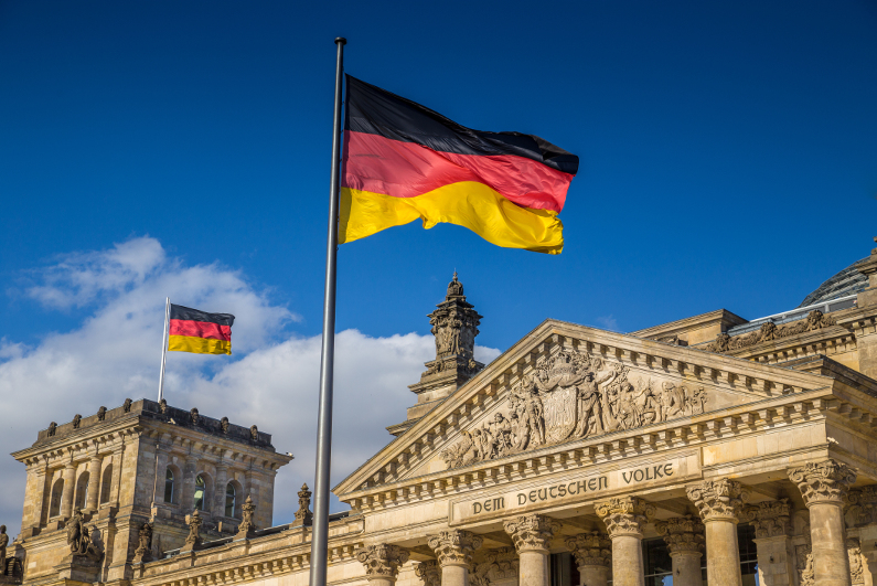 German flag waving