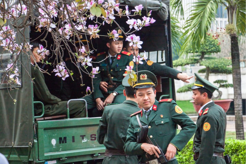 Vietnamese police officers