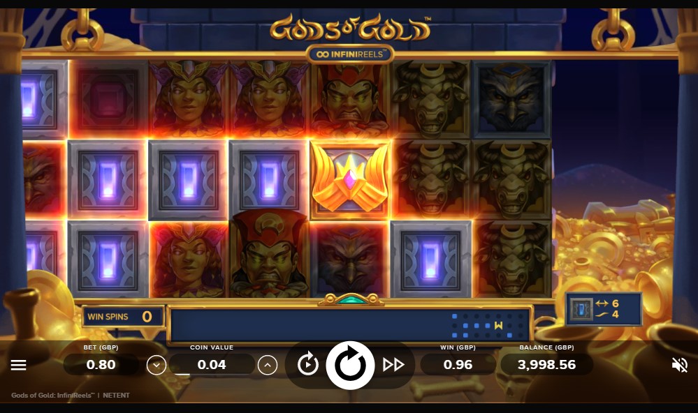 Gods of Gold: InfiniReels slot reels by NetEnt