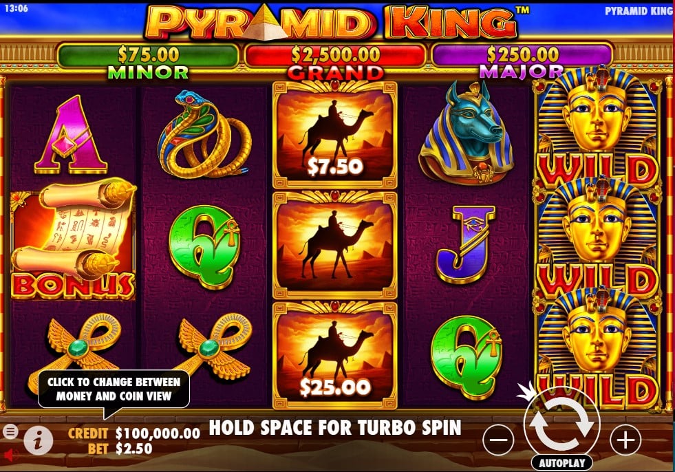 Pyramid King slot reels by Pragmatic Play