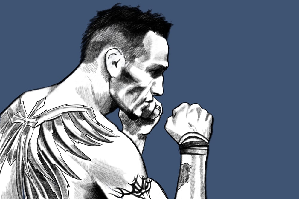 illustration of UFC fighter Tony Ferguson